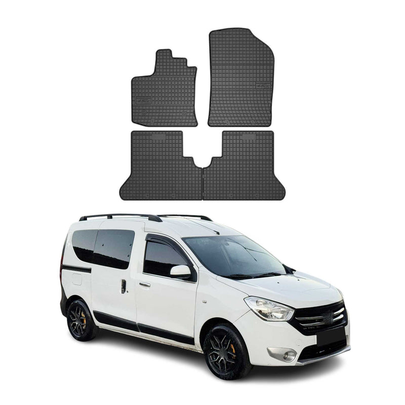 Tappetini in gomma neri per Dacia Dokker 2012-2021, 4 pezzi