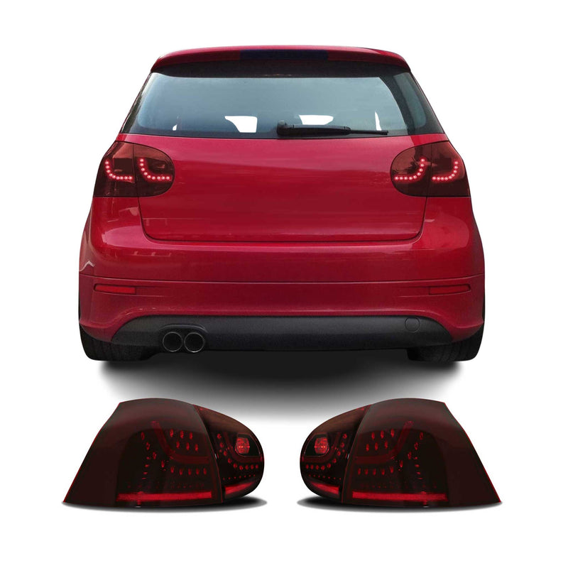 Fanali posteriori per VW Golf MK5 2003-2008 rosso scuro 4 pezzi
