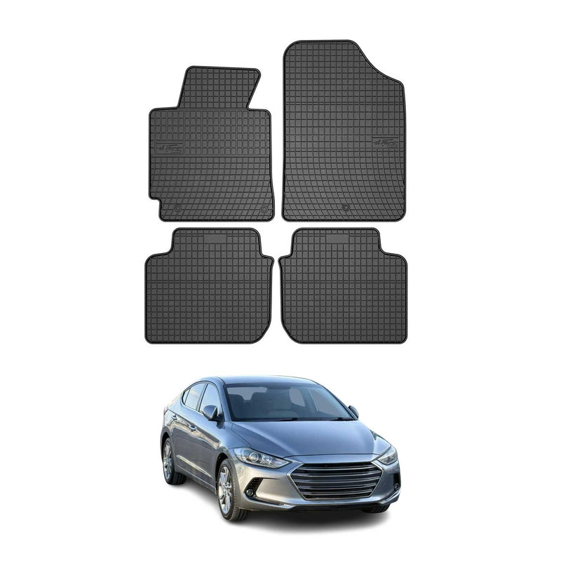Tappetini in gomma neri per Hyundai Elantra 2010-2016, 4 pezzi