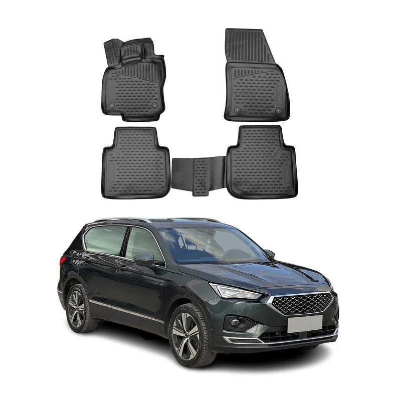 Tappetini Seat Tarraco 2019-2021 in TPE Nero 4 pezzi