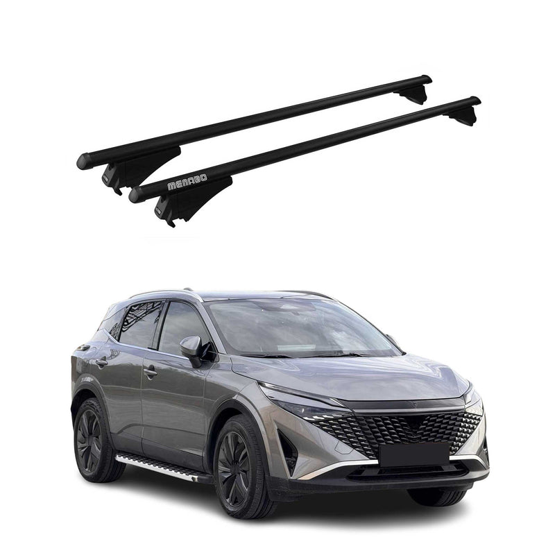Portapacchi Menabo per Nissan Qashqai 2021-2025 ABE alluminio nero 2x