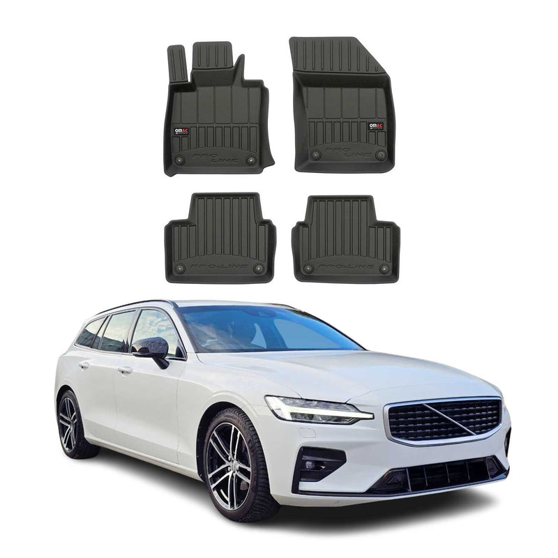 Tappetini Volvo V60 2018-2025 in TPE nero, 4 pezzi