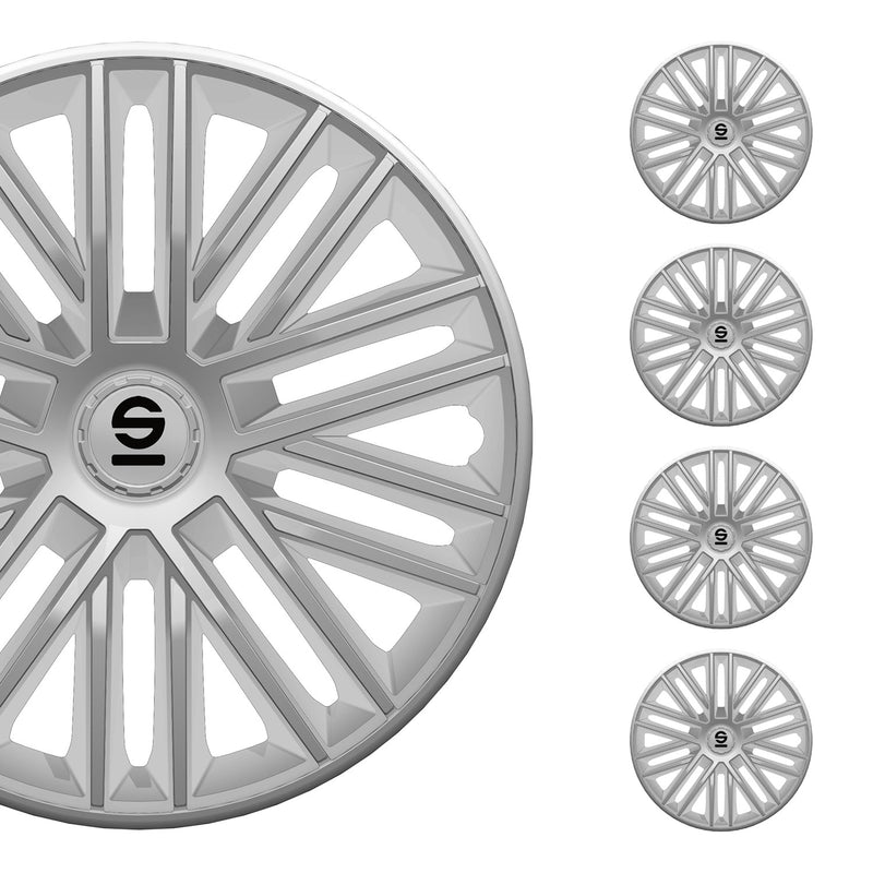 Coprimozzi Sparco 16 pollici Bergamo argento 4 pezzi