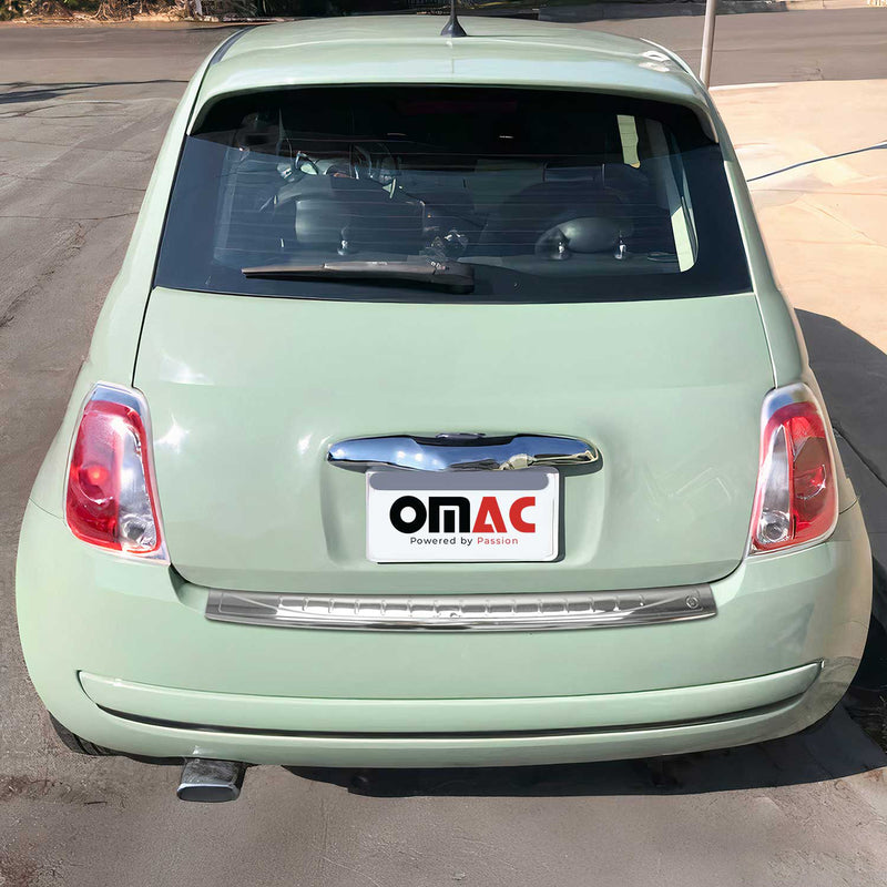 Protezione paraurti soglia di carico per Fiat 500 500C 2007-2024 acciaio inox argento
