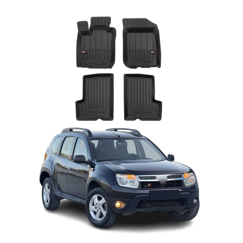 2010-2018 Dacia Duster Fußmatten TPE Schwarz 4 tlg