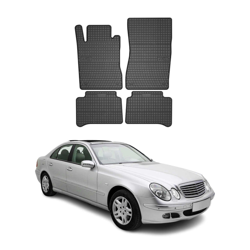 2002-2009 Mercedes E Klasse W211 Fußmatten Gummi Schwarz 4 tlg