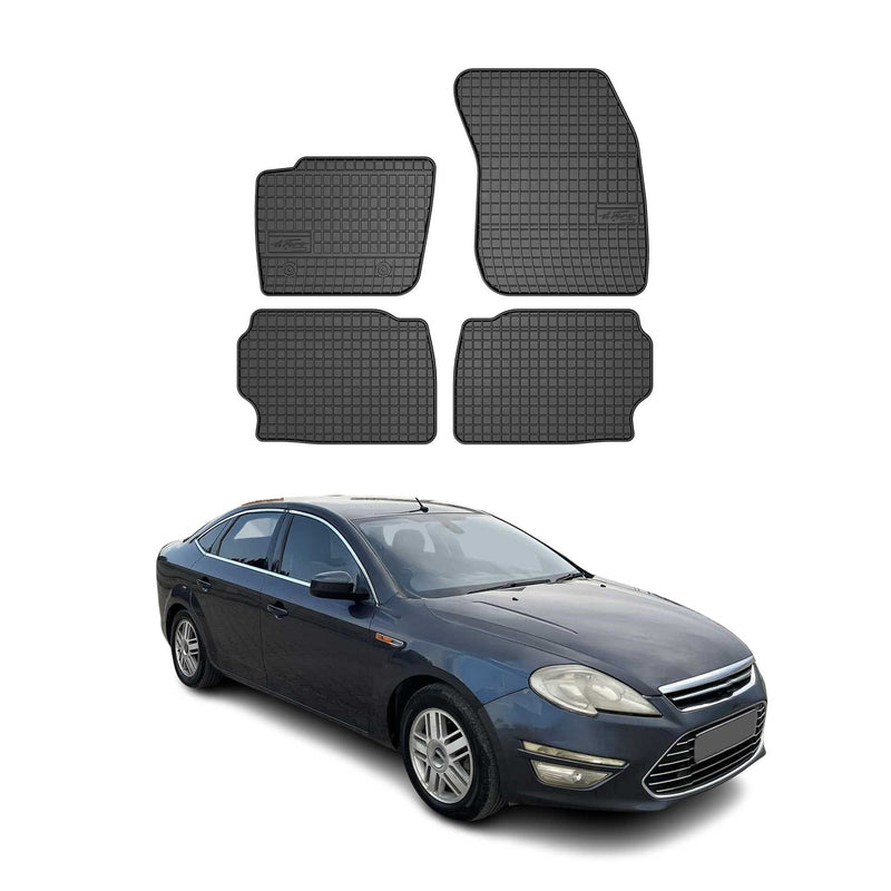 Tappetini in gomma neri per Ford Mondeo MK4 2007-2014, 4 pezzi