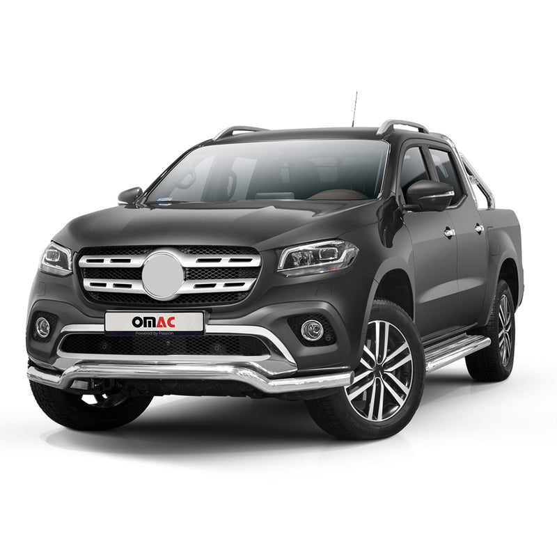 Barra di protezione anteriore per Mercedes Classe X 2017-2020 ABE Silver