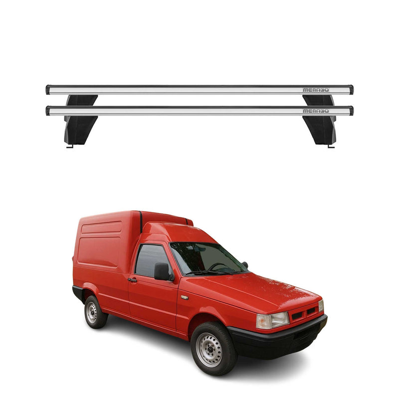 Menabo Dachträger Grundtäger für Fiat Fiorino 1987-2007 75kg Alu Silber 2 tlg