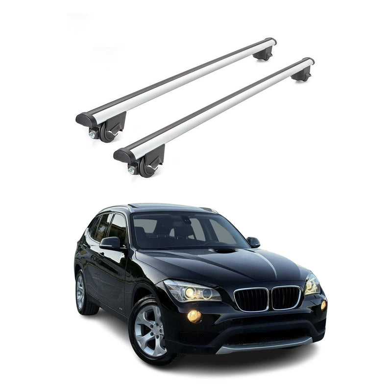 Portapacchi da tetto per BMW X1 E84 2009-2015 portapacchi railing 100kg grigio alluminio