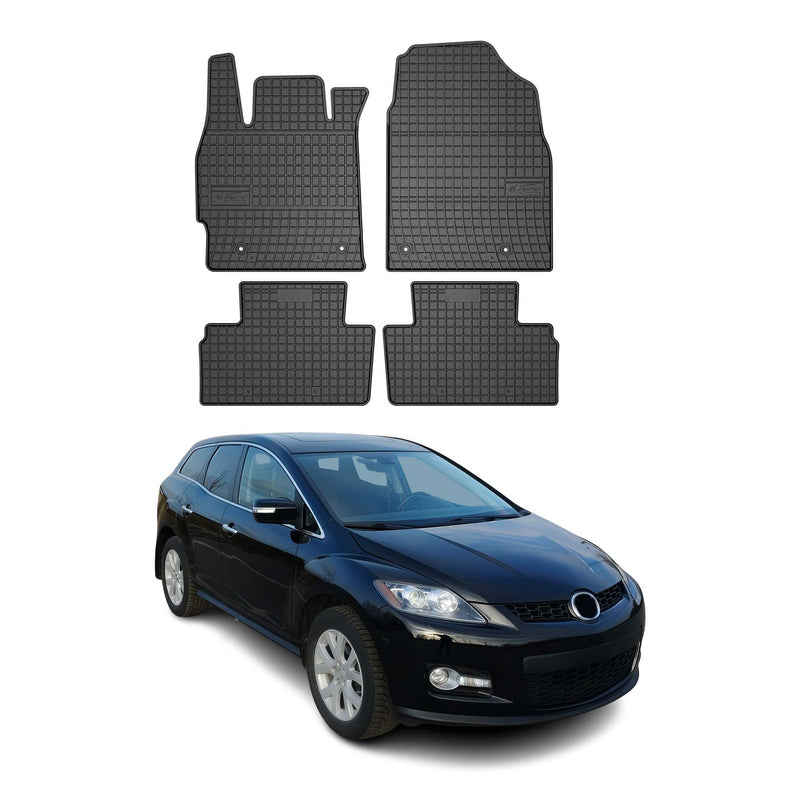 Tappetini in gomma neri per Mazda CX-7 2006-2009, 4 pezzi