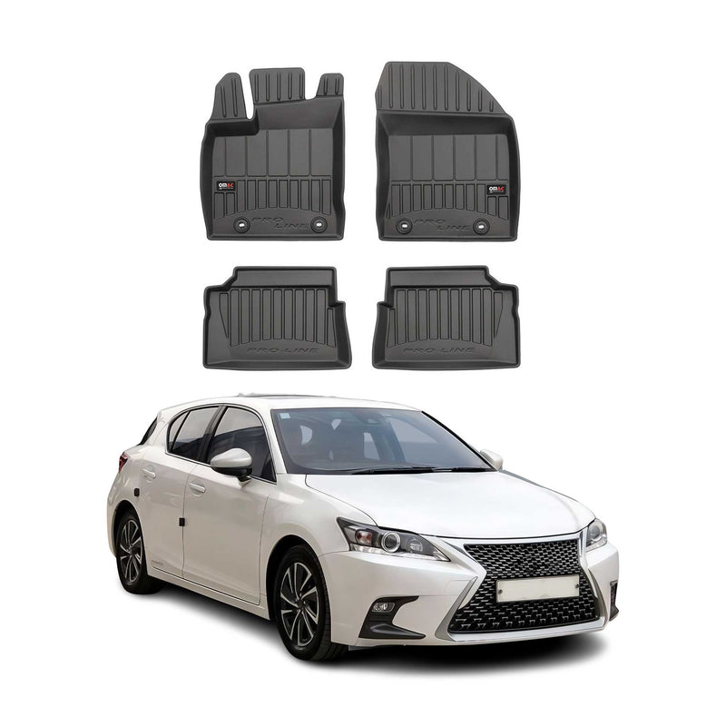 Tappetini Lexus CT200h 2011-2020 in TPE nero, 4 pezzi