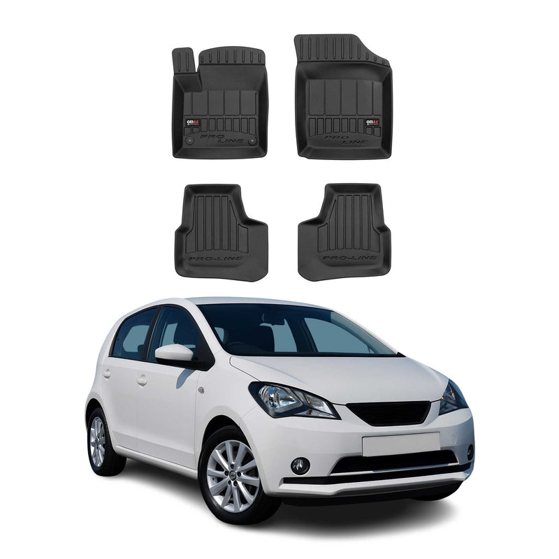 Tappetini Seat Mii 2011-2019 in TPE Nero 4 pezzi