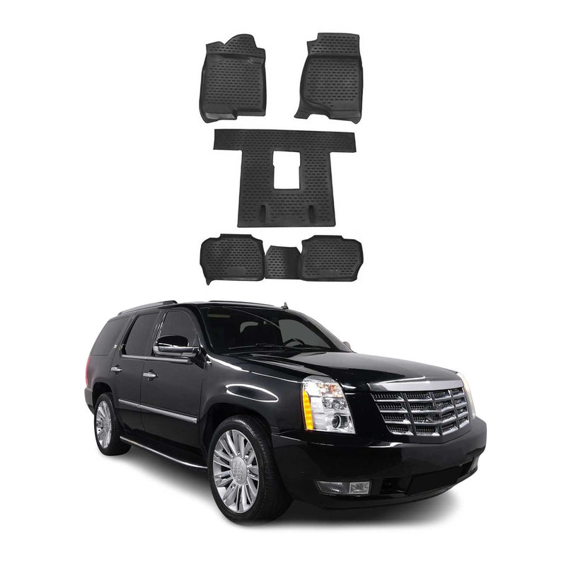 2006-2015 Cadillac Escalade OMAC Gummimatten Fußmatten TPE Matten Schwarz 5x