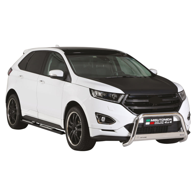 Minigonne laterali in acciaio inox per Ford Edge 2015-2018 Nero