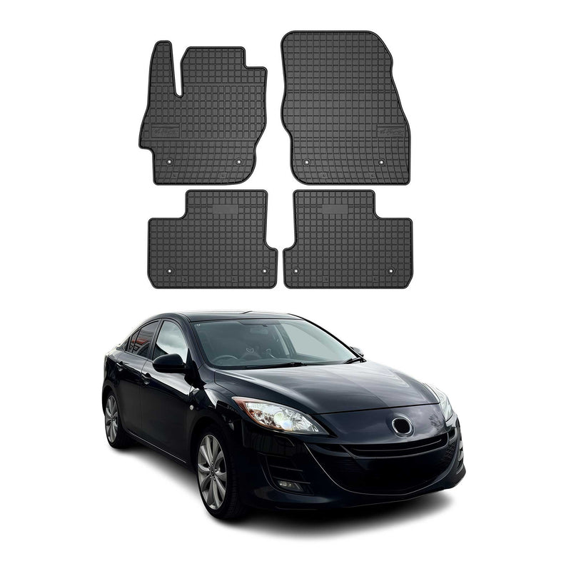 Tappetini in gomma neri per Mazda 3 2010-2014, 4 pezzi