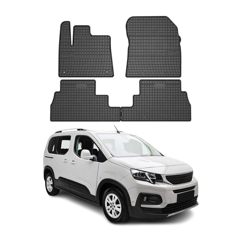 Tappetini Peugeot Rifter/e-Rifter 2018-2024 TPE Nero 4x