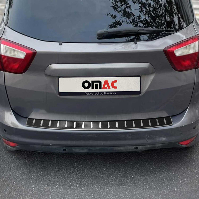 Paraurti di protezione della soglia di carico per Ford C-Max 2 2010-2019, pellicole in fibra di carbonio cromate