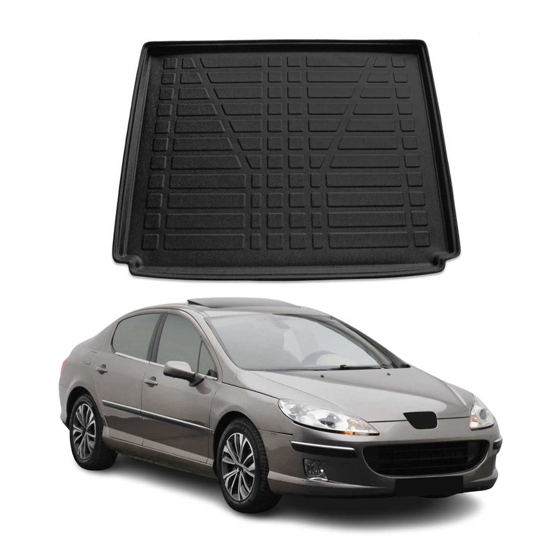 Vasca baule per Peugeot 407 2009-2025 Gomma TPE Nero
