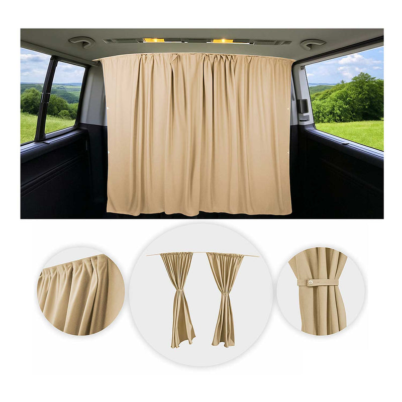 Maß Gardinen für Ford Transit Tourneo Connect L1 L2 Fahrerhaus Abtrennung Beige