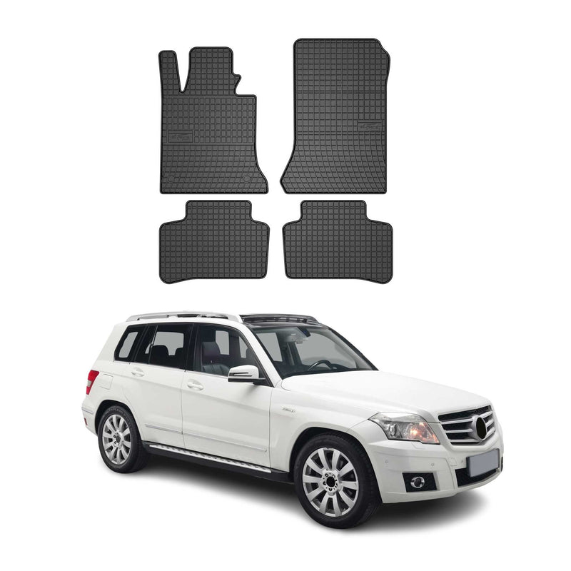 2008-2015 Mercedes GLK Klasse X204 Fußmatten Gummi Schwarz 4 tlg