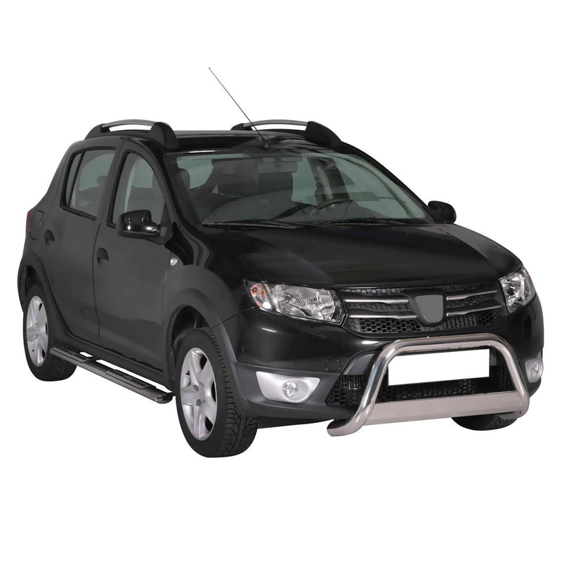 Barra di protezione anteriore per Sandero Stepway 2012-2016 ø63mm acciaio argento