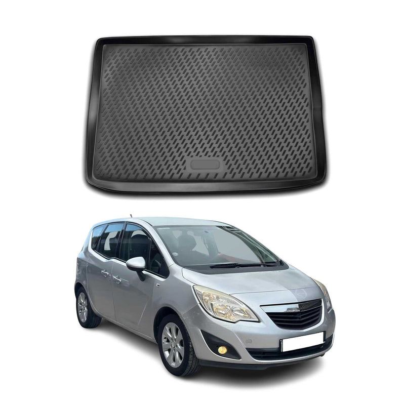 Tappetino per bagagliaio per Opel Meriva B 2010-2017 Gomma TPE Nero