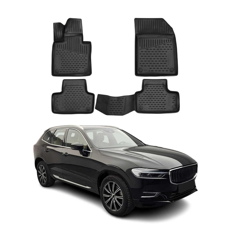 Tappetini Volvo XC60 2017-2021 in TPE nero, 4 pezzi