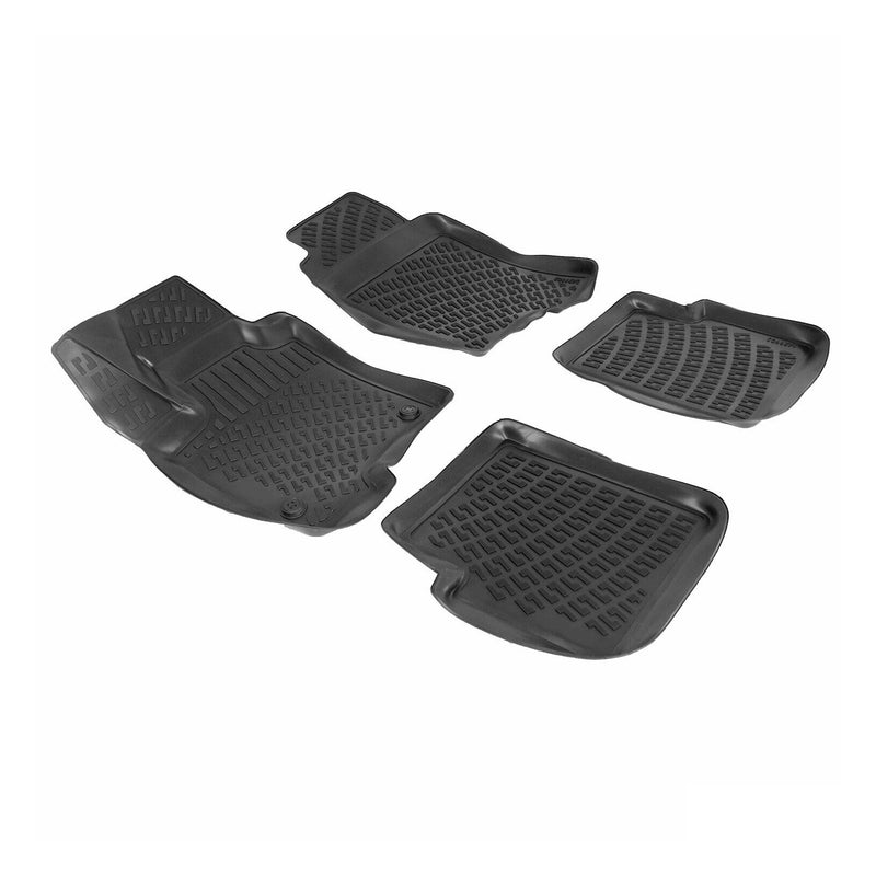 Tappetini Fiat Panda 2012-2025 tagliati su misura in TPE nero 4 pezzi