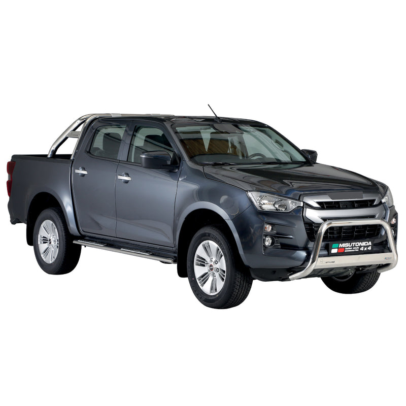 Minigonne laterali in acciaio per Isuzu D-Max Double Cab 2020-2025 Grigio