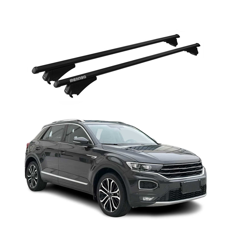Barre portatutto Menabo per VW T-Roc 2017-2025 ABE alluminio nero 2 pezzi