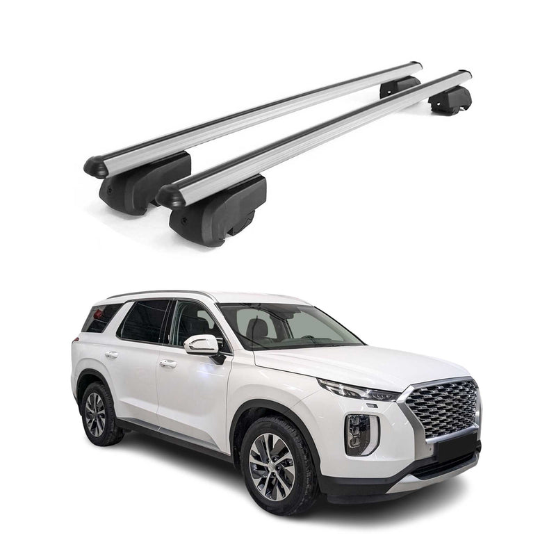 Portapacchi da tetto per Hyundai Palisade 2020-2023 ABE Alu Grey 2x