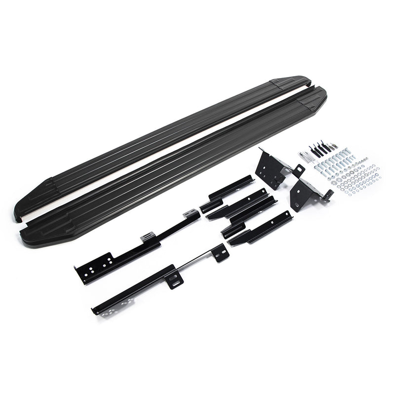 Minigonne laterali per pedane laterali per Nissan Qashqai 2013-2018 Alu Nero ABE
