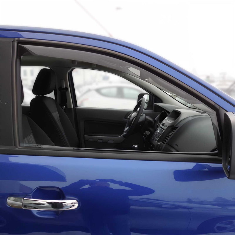 Deflettore antivento e antipioggia per Ford Ranger 2012-2024 4 porte acrilico scuro 2 pezzi