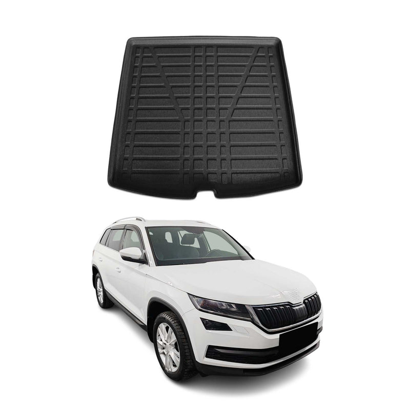 Vasca per bagagliaio per Skoda Kodiaq 2016-2025 in gomma TPE nera