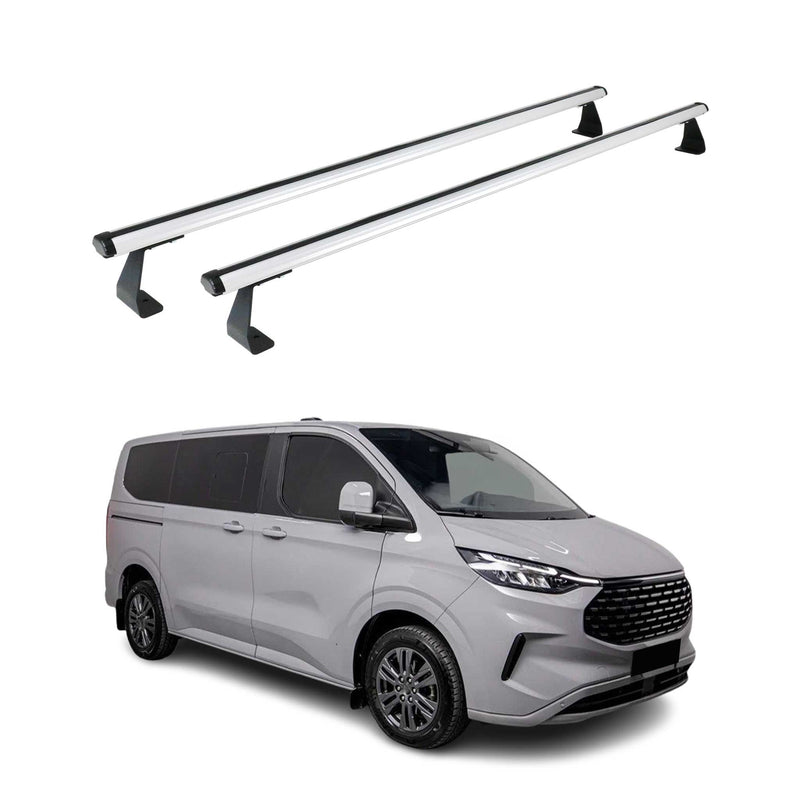 Portapacchi da tetto per Ford Transit Tourneo Custom 2023-2025 Alu Silver 2x