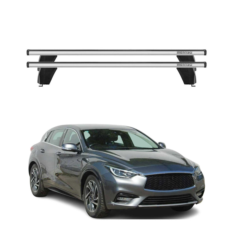 Menabo Dachträger Grundtäger für Infiniti Q30 2015-2019 75kg Alu Silber 2tlg