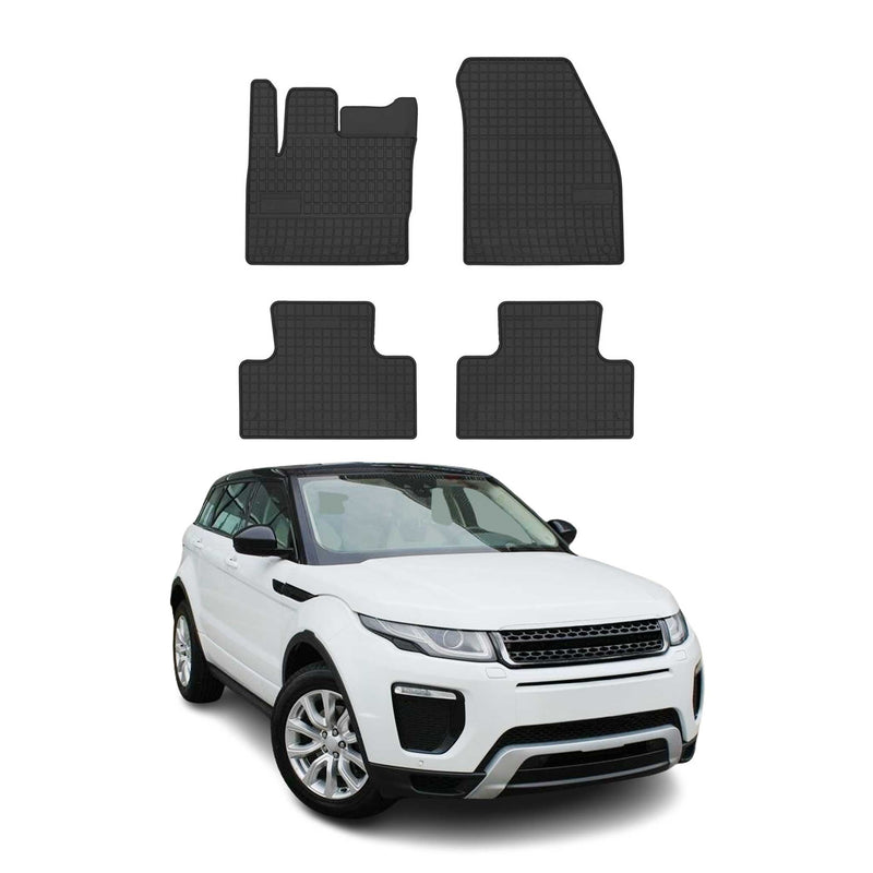 Tappetini in gomma neri per Land Rover Evoque 2011-2018, 4 pezzi