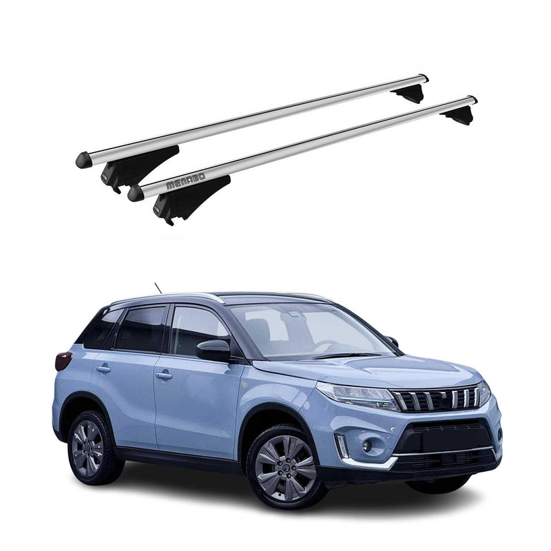 Portapacchi Menabo per Suzuki Vitara 2015-2019 in alluminio argento 2x