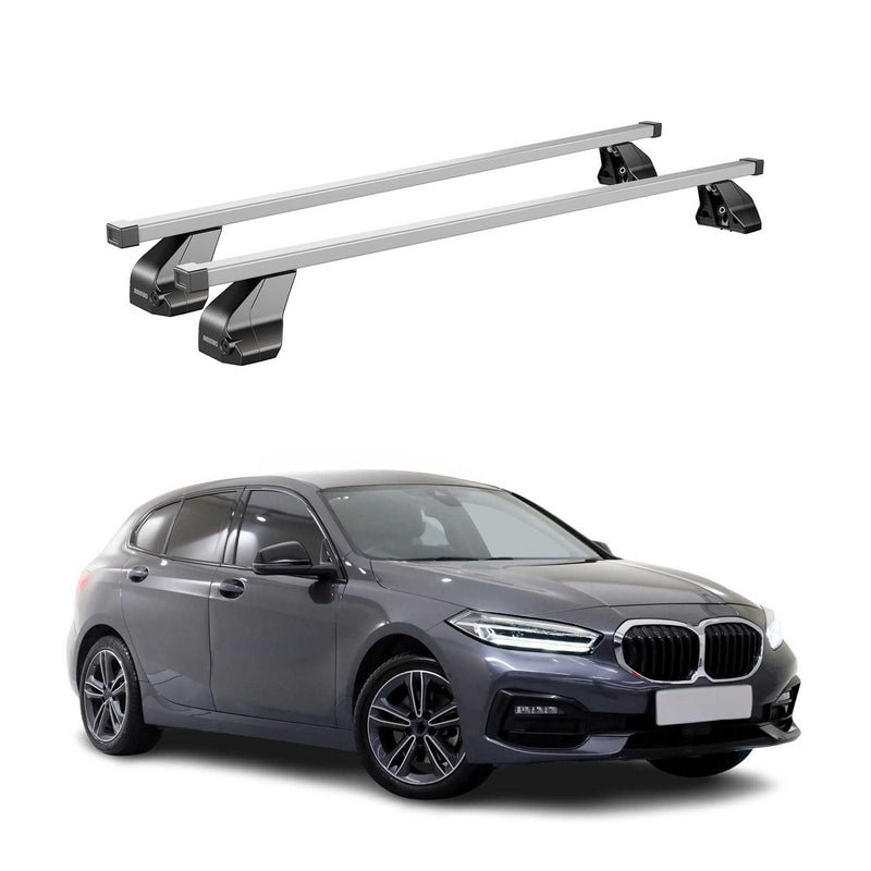 Portapacchi in acciaio Menabo per BMW Serie 1 F40 2019-2024, argento, 2 pezzi