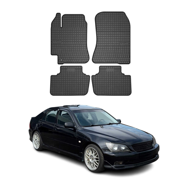 Tappetini in gomma neri per Lexus IS 200 1998-2005, 4 pezzi