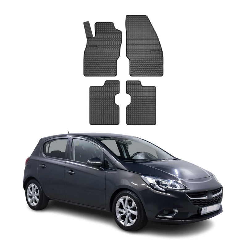 2014-2019 Opel Corsa Fußmatten Gummi Schwarz 4 tlg