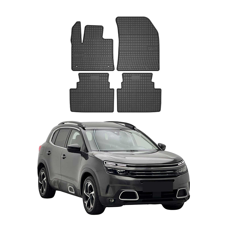 Tappetini in gomma Citroen C5 Aircross 2017-2025 neri 4 pezzi