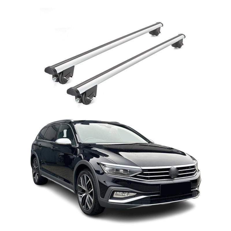 Portapacchi per VW Passat B8 Alltrack 2015-2025 portapacchi 100kg grigio alluminio