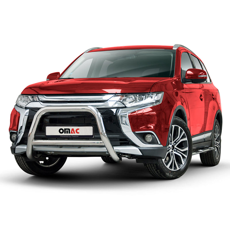 Protezione anteriore per Mitsubishi Outlander 2015-2021 acciaio ABE argento