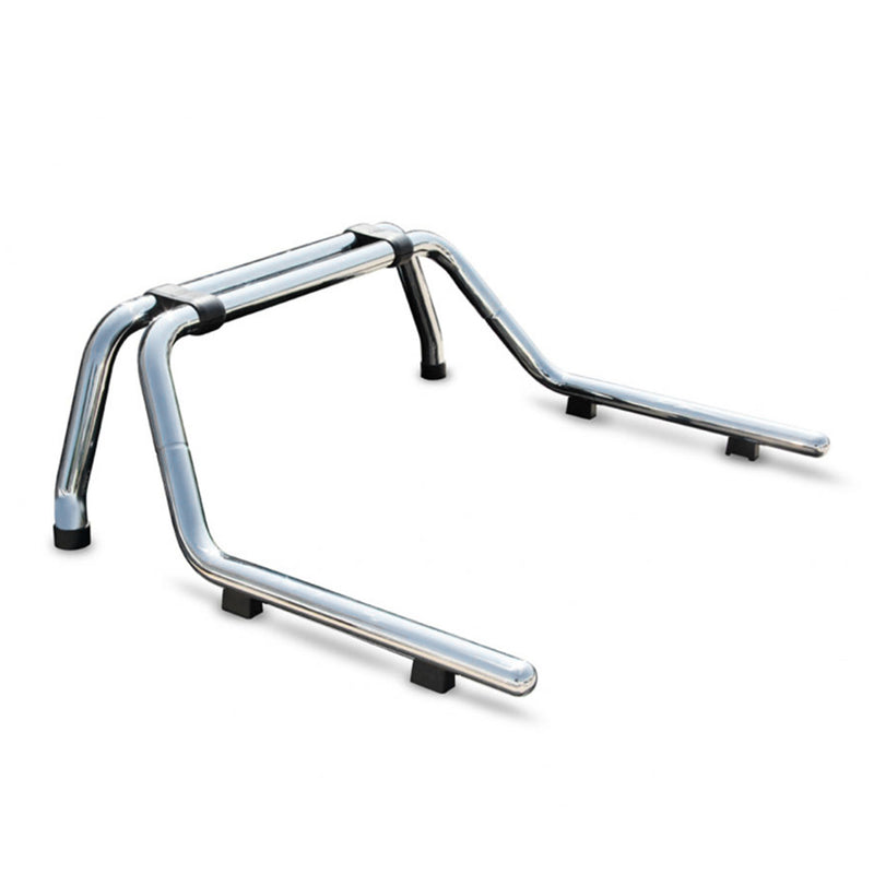 Roll bar arrotolabile per VW Amarok in acciaio colorato in acciaio inox argento 1 pz.