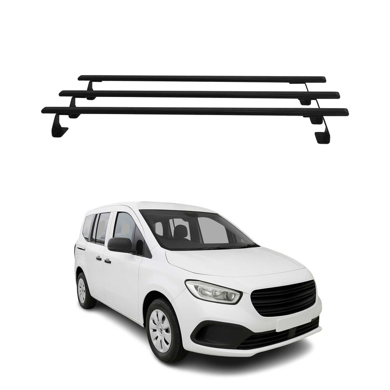 Base portapacchi per Mercedes Classe T Citan 2021-2025 Nero 3 pezzi