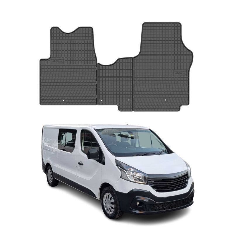 Tappetini in gomma neri per Fiat Talento 2016-2020, 3 pezzi