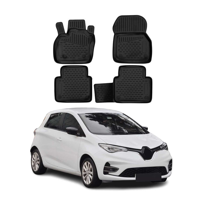 2019-2025 Renault Zoe Fußmatten TPE Schwarz 4 tlg