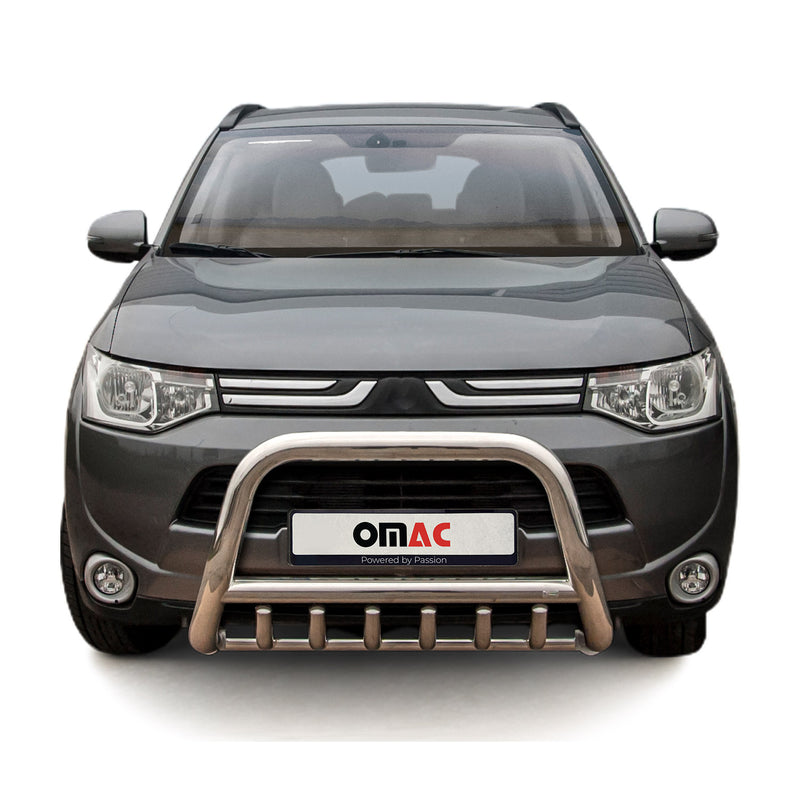 Protezione anteriore per Mitsubishi Outlander 2012-2015 ABE acciaio argento